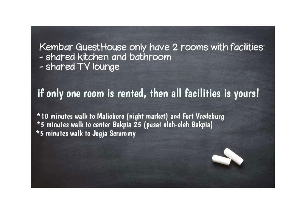 Kembar Guesthouse Jogyakarta Zewnętrze zdjęcie